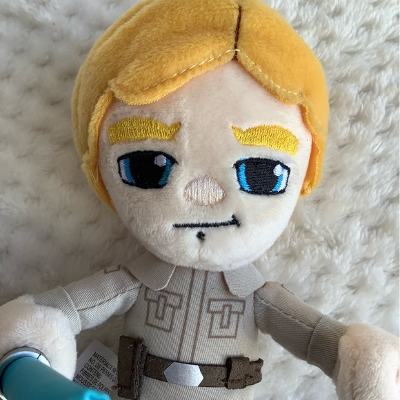 STAR WARS Luke Skywalker by Mattel Plush Figure with Light Up Lightsaber Doll - Picture 9 of 12